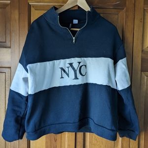 H and M NYC quarter zip